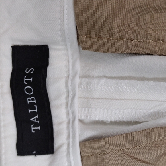 Talbots Chatham Ankle Petite White High Rise Straight Leg Casual Pants - Picture 6 of 14